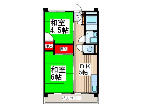 ビレッジハウス柳崎１号棟の物件間取画像